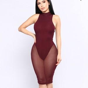 Burgundy See Through MIdi